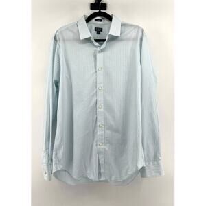 J.Crew Men's Slim Fit Performance Button Down Shirt Size M White Blue
